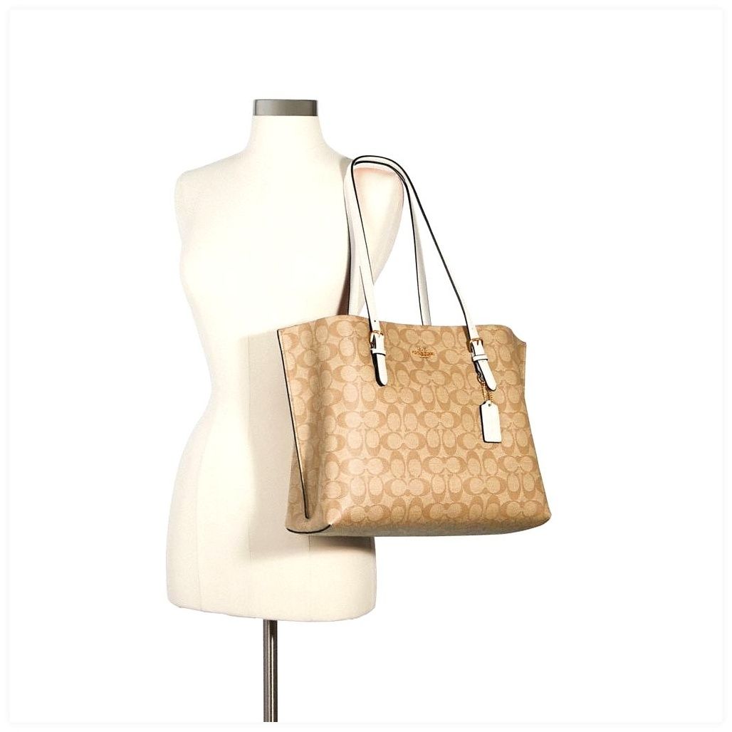 코치 Mollie Tote Bag In Signature Canvas 이미지