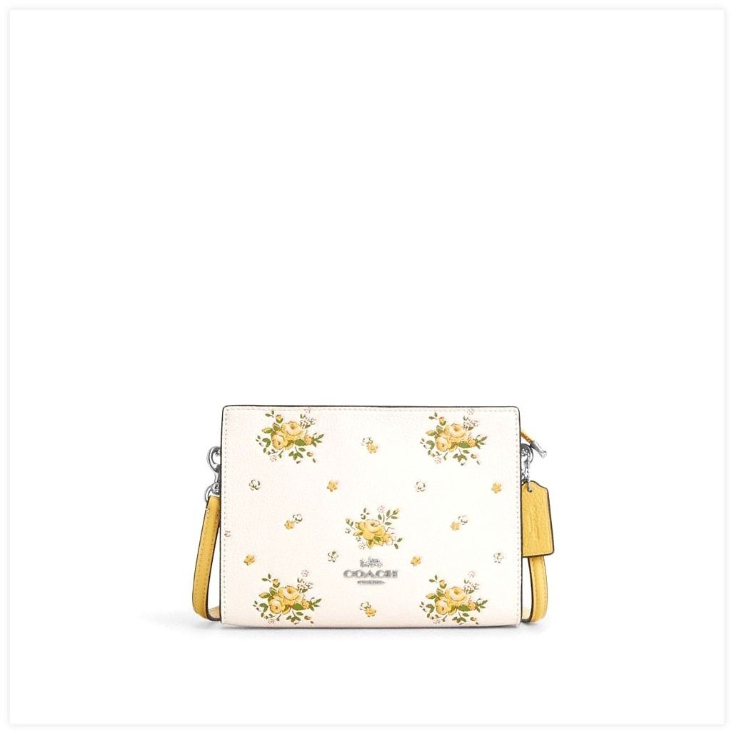 코치 Slim Crossbody Bag With Floral Print 이미지