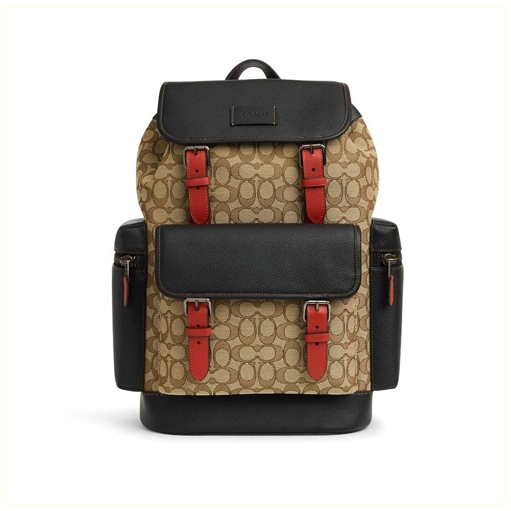 코치 Sprint Backpack In Signature Jacquard 이미지