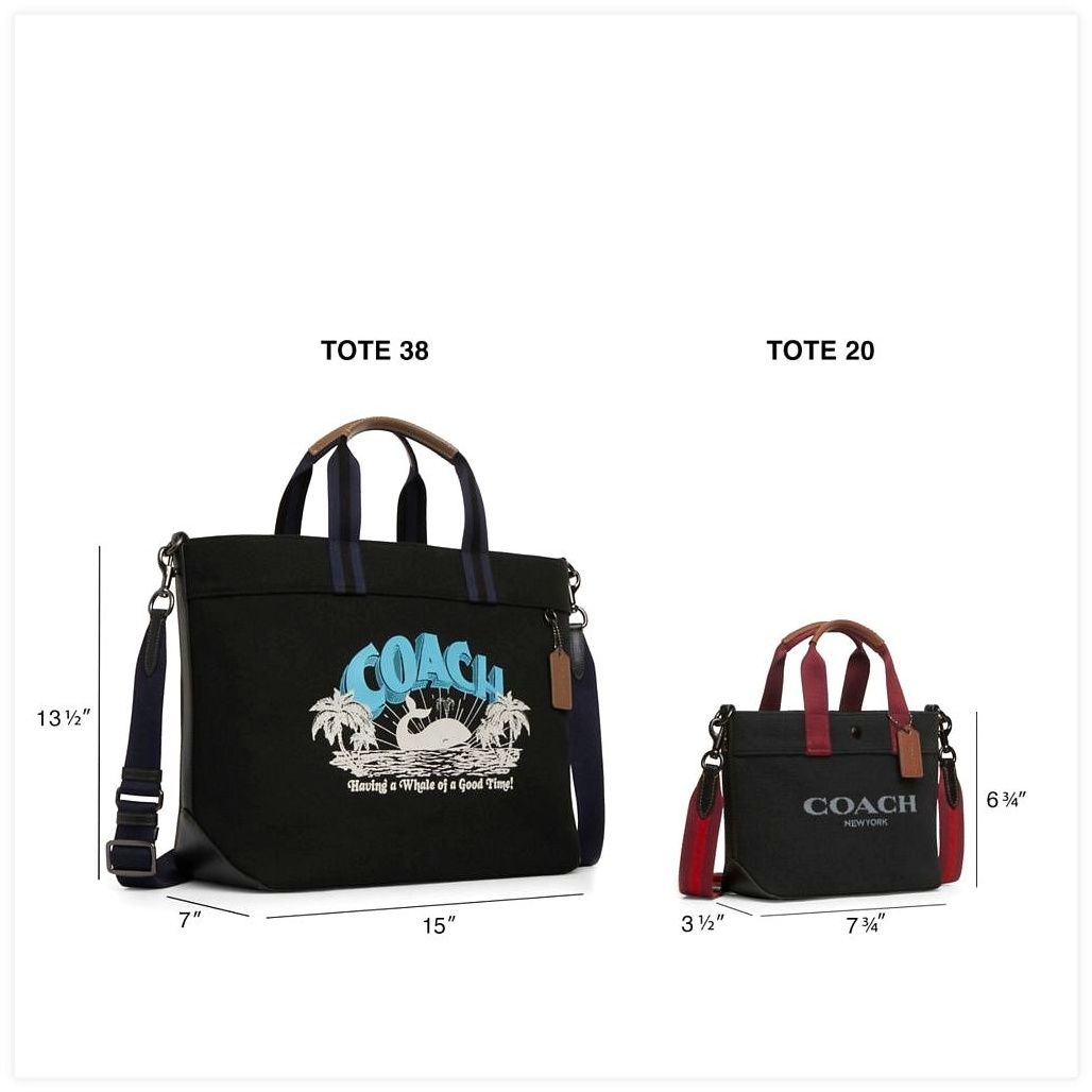 코치 Tote Bag 38 With Camo Print 이미지