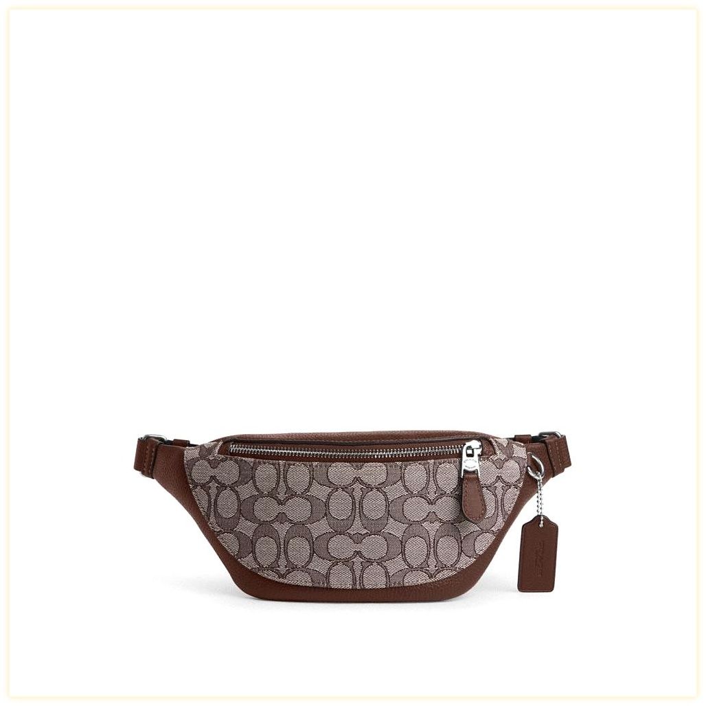 코치 Warren Mini Belt Bag In Signature Jacquard 이미지