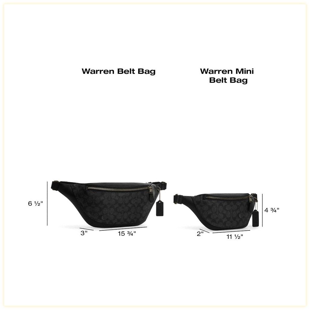 코치 Warren Mini Belt Bag In Signature Jacquard 이미지