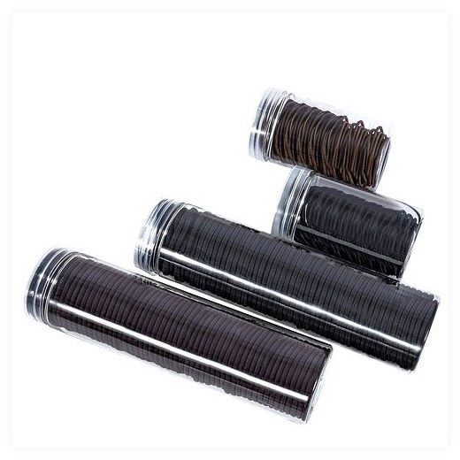 키에 고무줄 헤어밴드 간편보관 무지 짱짱한 대용량 머리끈 2mm, 블랙 이미지