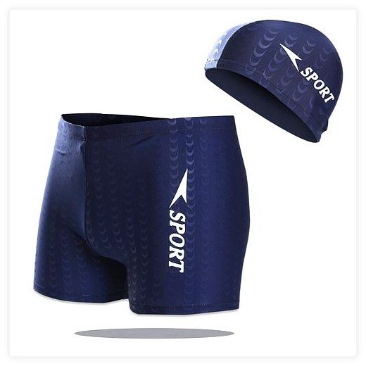 ANYOU 여름 트렁크 남자 수영복 바지 속건 전문 비치 팬츠, 블루, 4XL 이미지