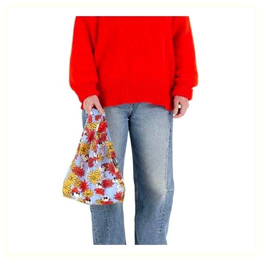 [Baggu] 직수입 바쿠x스누피 콜라보 에코백 플로랄 스누피, 베이비 사이즈 (2... 이미지