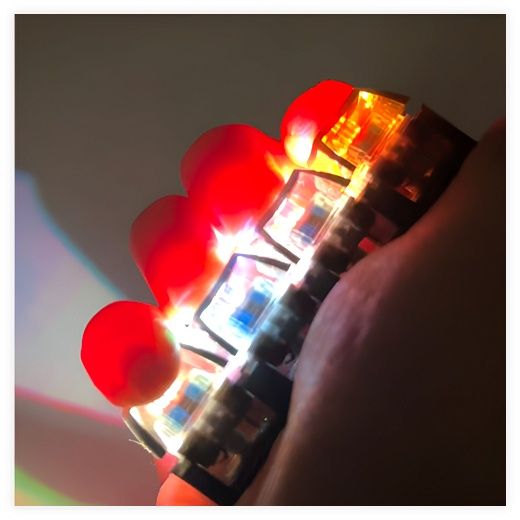 LED 키캡 키링 피젯 토이 키보드 스트레스 해소 열쇠고리 딸깍이 키홀더, 투명블랙, 1개 이미지