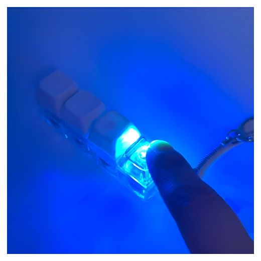 LED 키캡 키링 피젯 토이 키보드 스트레스 해소 열쇠고리 딸깍이 키홀더, 투명블랙, 1개 이미지