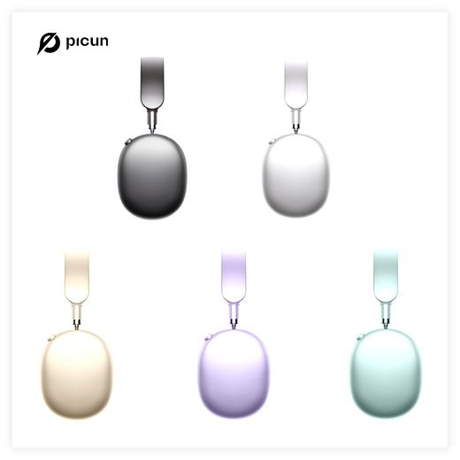 Picun 노이즈 캔슬링 공간 오디오 유무선 겸용 블루투스 헤드셋 F8pro, 실버 이미지