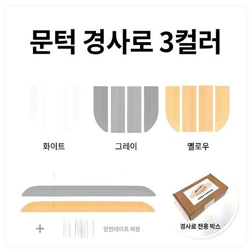 로봇청소기 문턱 경사로 문지방 단차해소 걸림방지 발판 휠체어 경사대 방문턱 유아매트 청소오르막, 1세트, 그레이 이미지