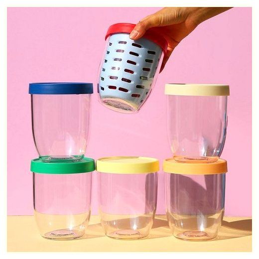 리빙크리에이터 국내제조 과일 샐러드 신선보관 지켜팟, 그린/옐로우, 1개 이미지