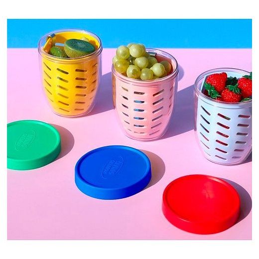 리빙크리에이터 국내제조 과일 샐러드 신선보관 지켜팟, 그린/옐로우, 1개 이미지