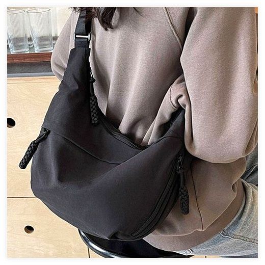 베로 가벼운 크로와상 크로스백, 블랙 이미지