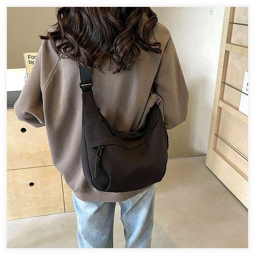 베로 가벼운 크로와상 크로스백, 블랙 이미지
