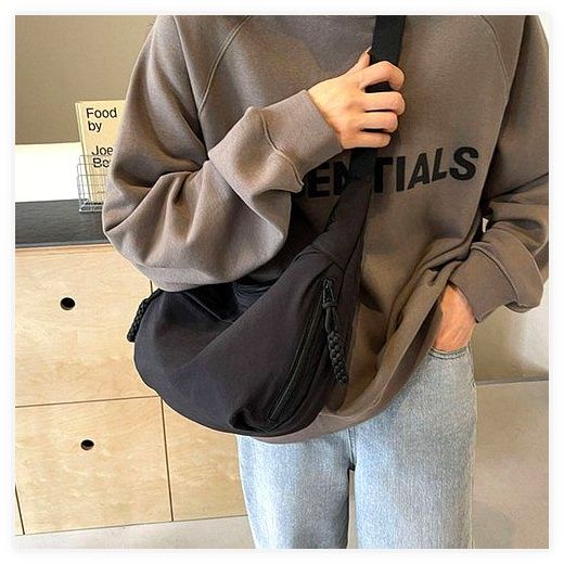 베로 가벼운 크로와상 크로스백, 블랙 이미지