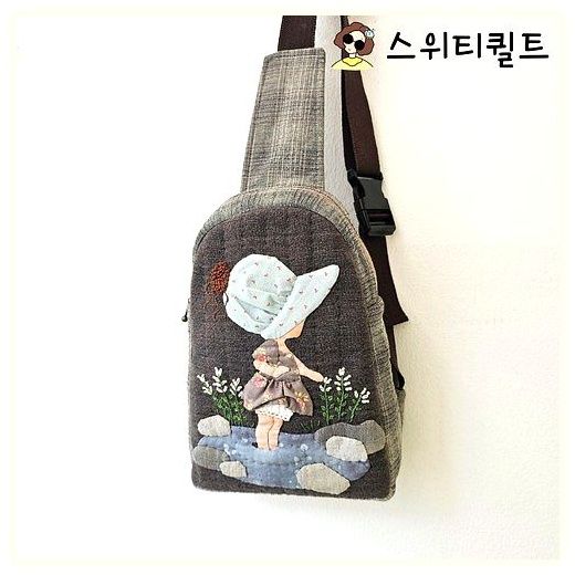 스위티퀼트 퀼트 어깨 가방 완제품 여행용 슬링백 큐티 보넷걸 이미지