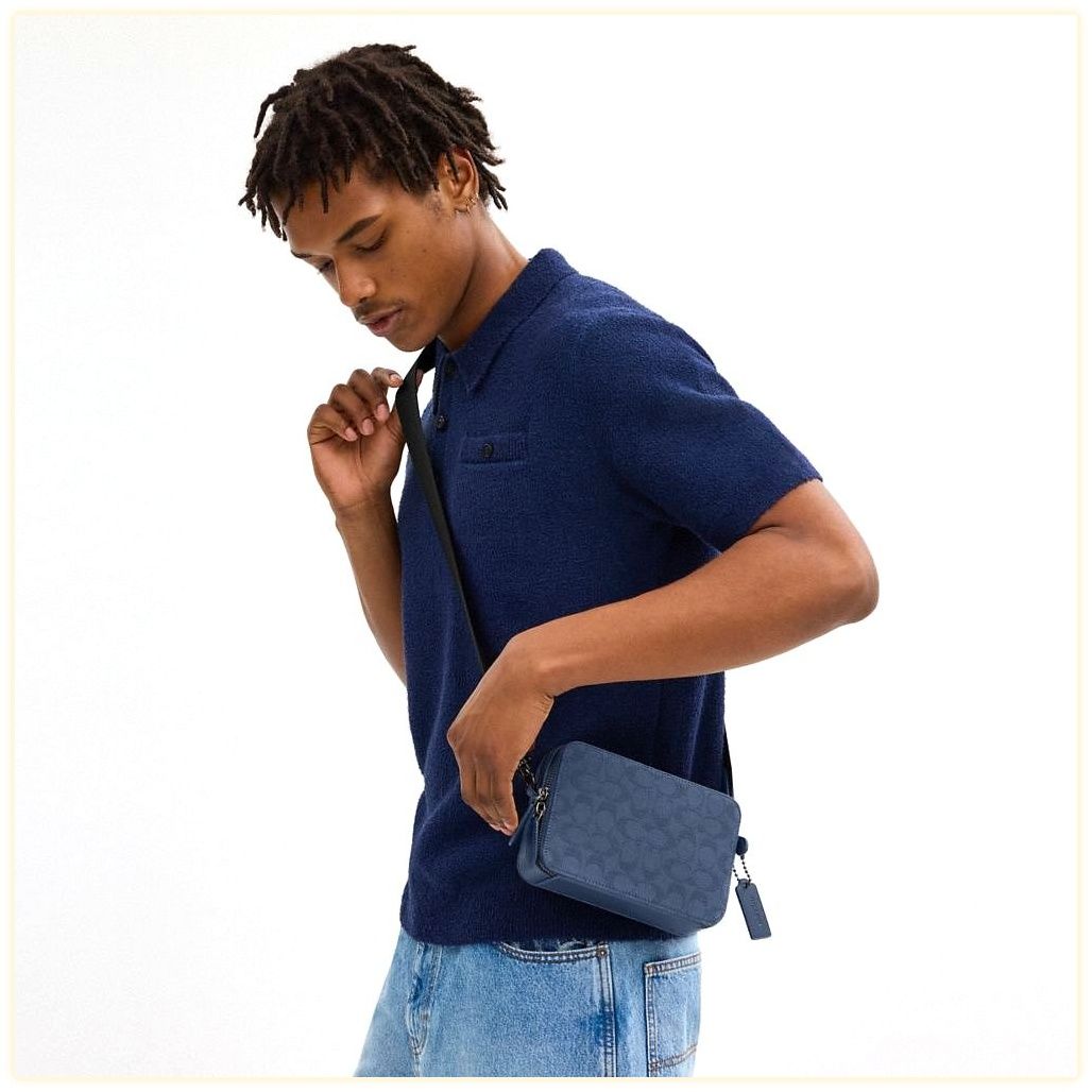 코치 Charter Crossbody Bag 19 In Signature Canvas Jacquard 이미지