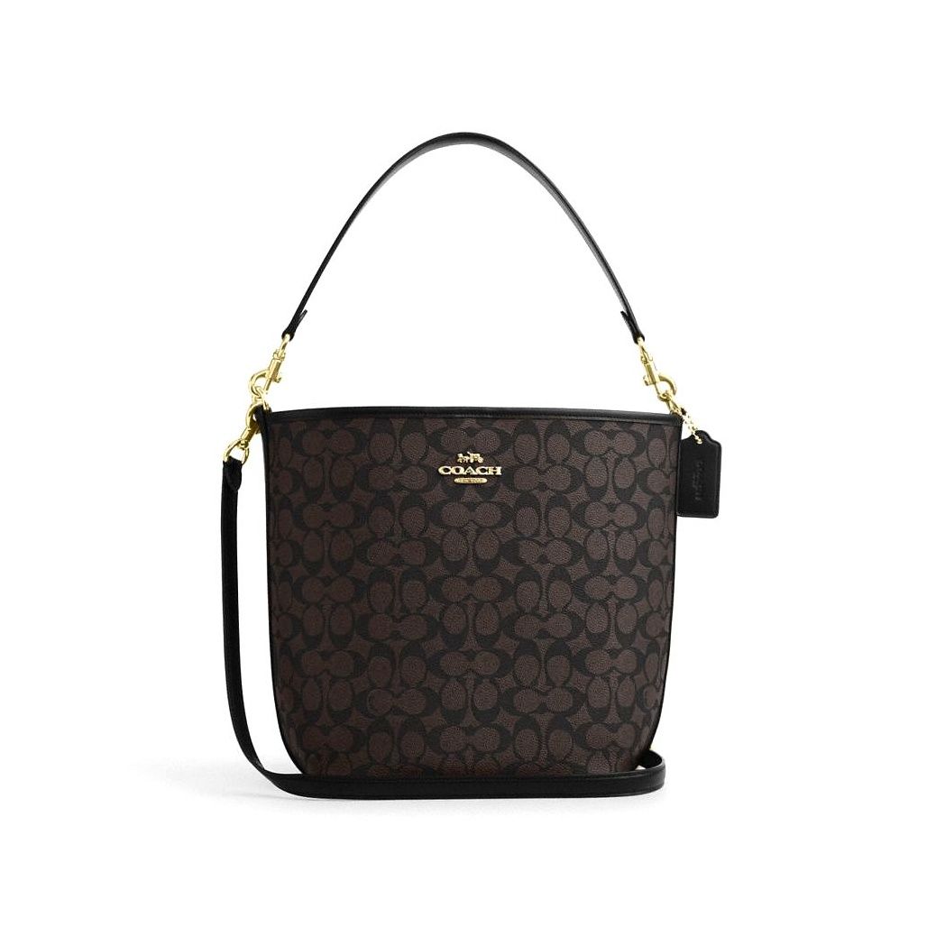 코치 City Large Bucket Bag In Signature Canvas 이미지