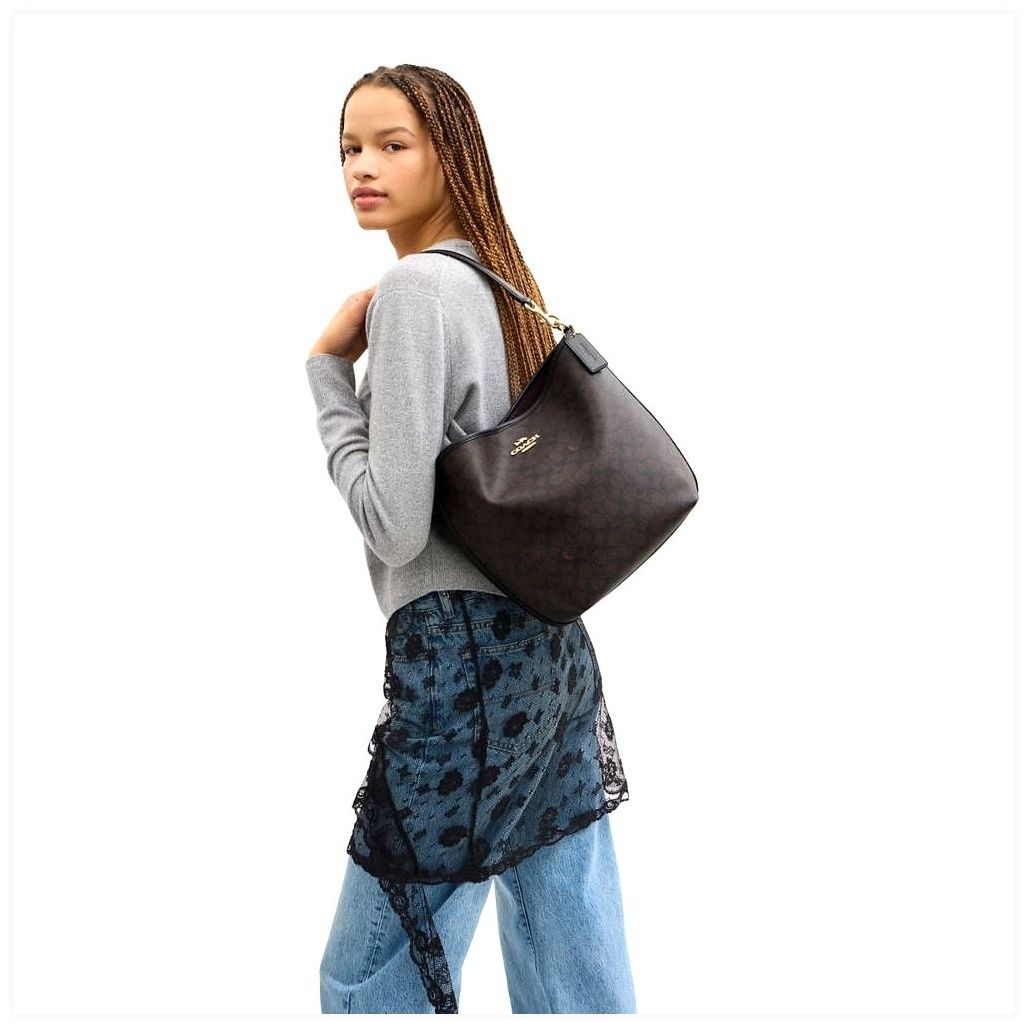 코치 City Large Bucket Bag In Signature Canvas 이미지