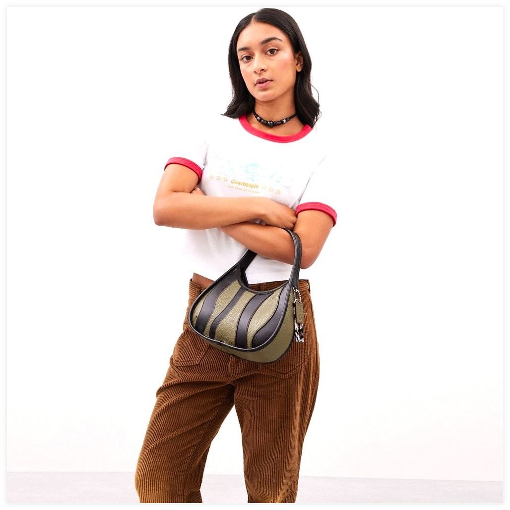 코치 Ergo Bag In Wavy Stripe Upcrafted Leather 이미지