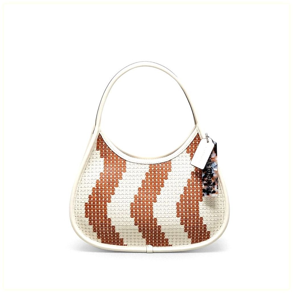 코치 Ergo Bag With Wavy Sequins In Upcrafted Leather 이미지