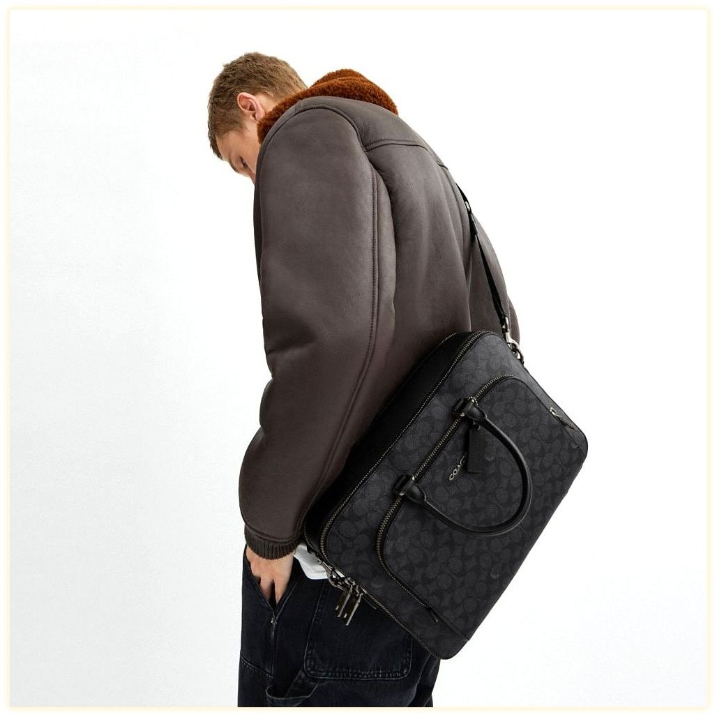 코치 Ethan Brief In Signature Canvas 이미지