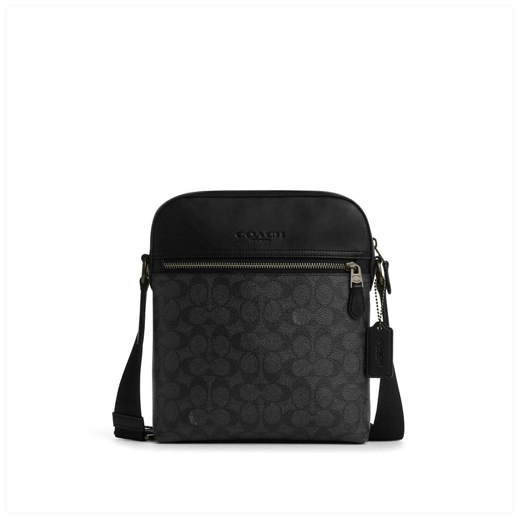 코치 Houston Flight Bag In Signature Canvas 이미지