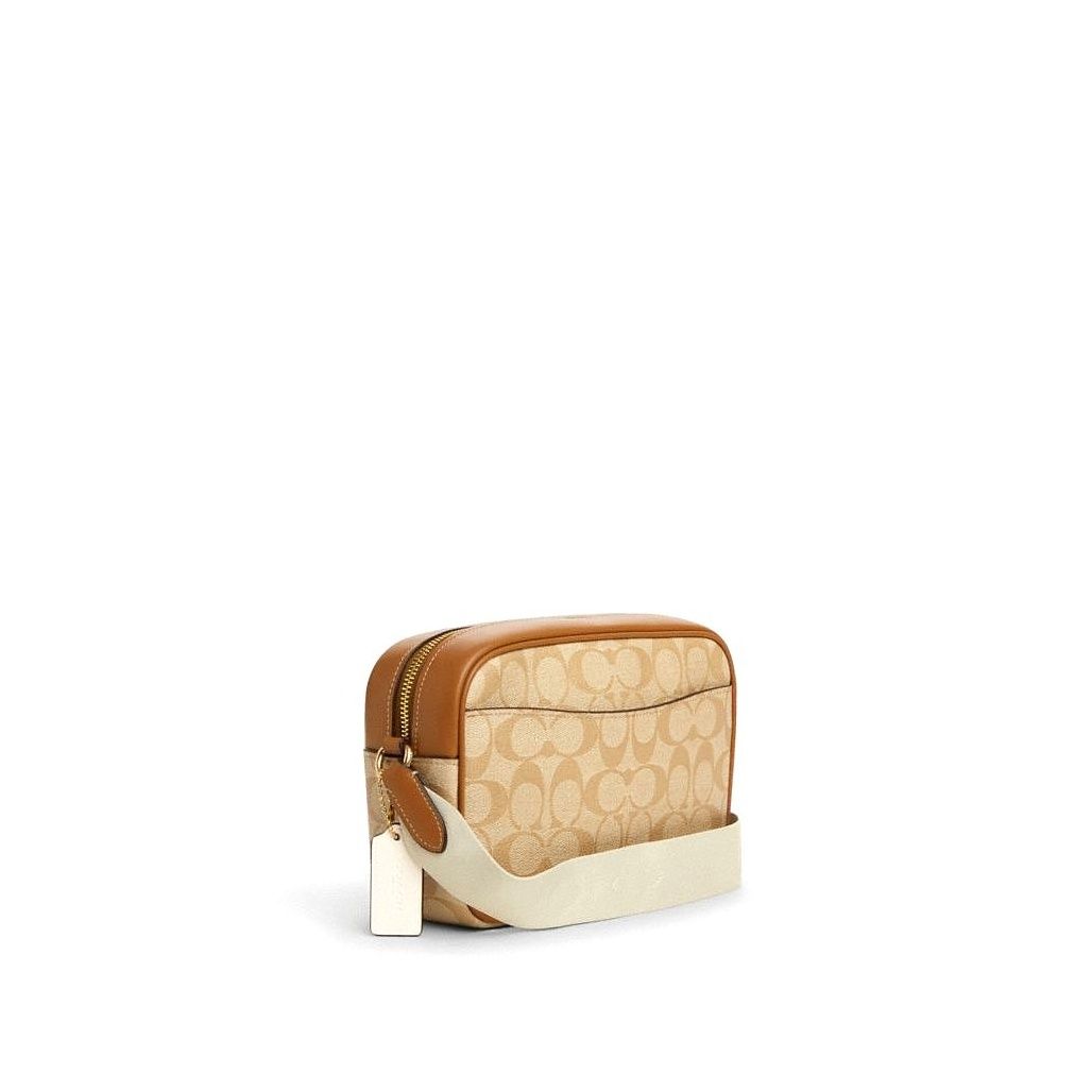 코치 Jamie Camera Bag In Signature Canvas With Stripe 이미지