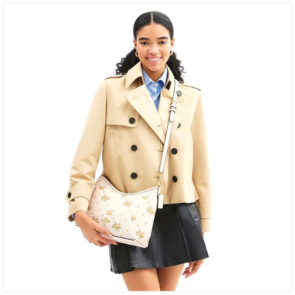 코치 Laurel Shoulder Bag With Floral Print 이미지