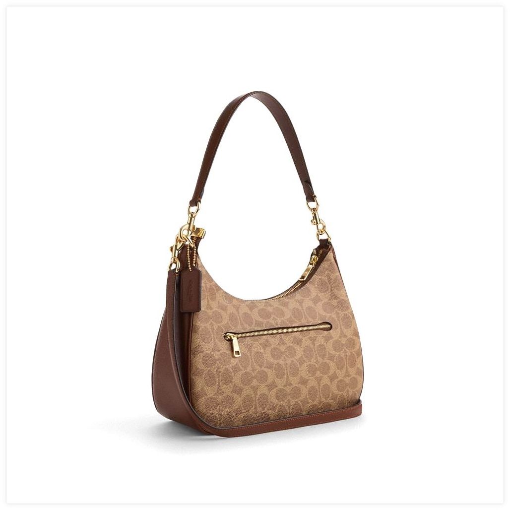 코치 Teri Hobo Bag In Signature Canvas 이미지
