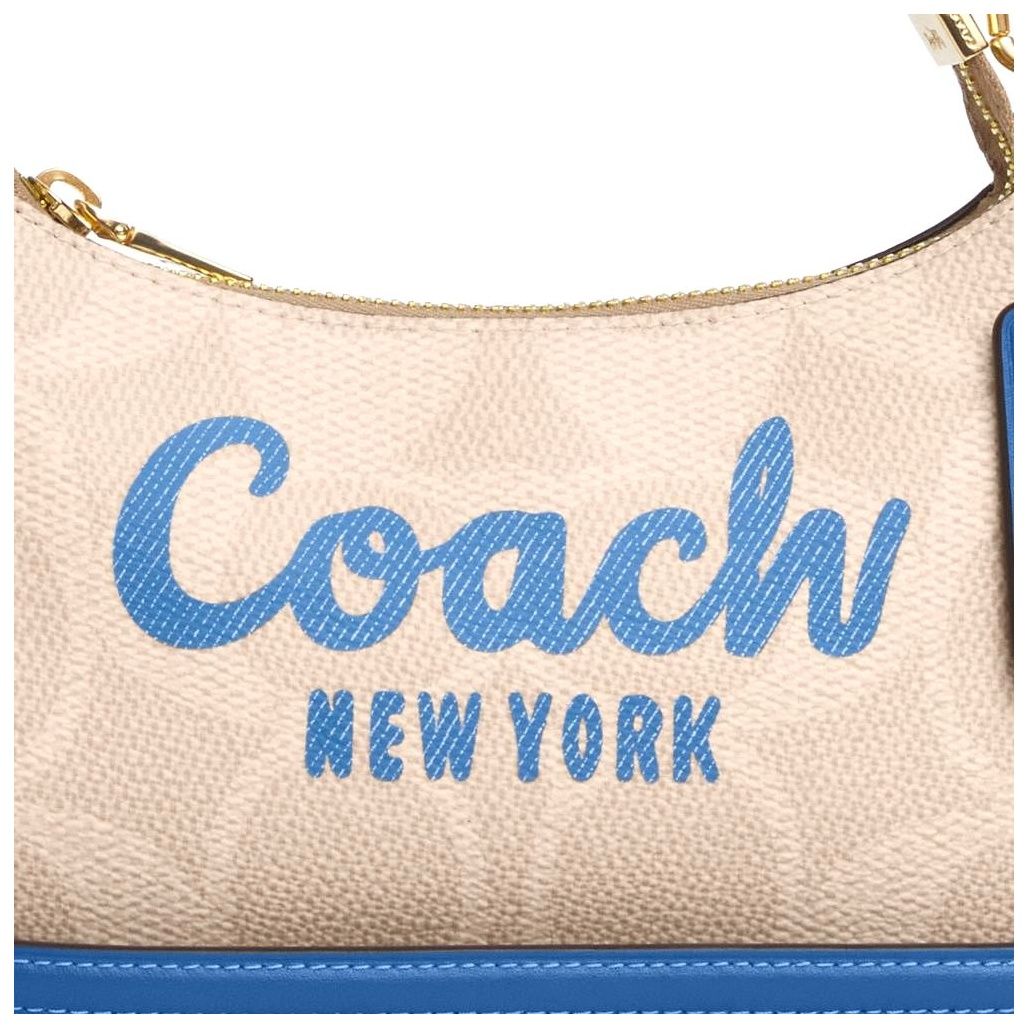 코치 Teri Mini Crossbody Bag In Signature Canvas With Coach Graphic 이미지
