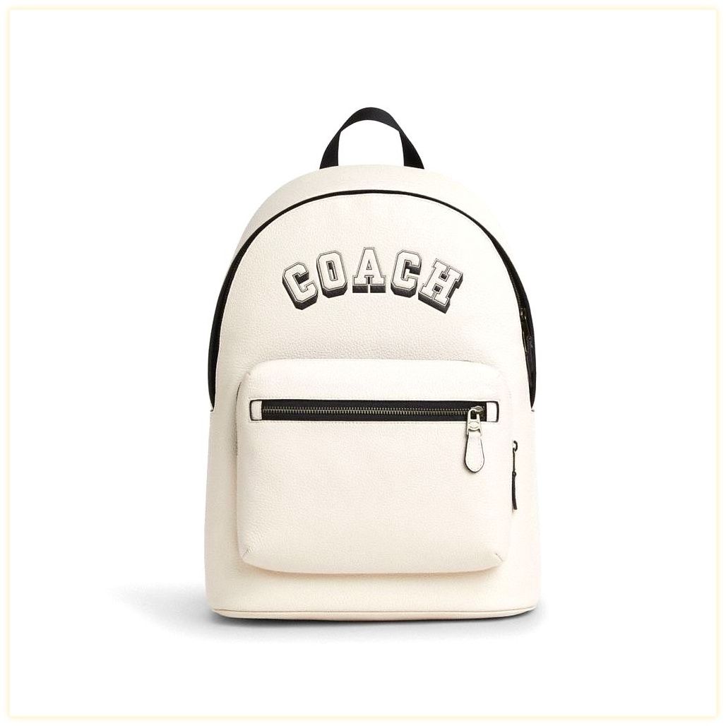 코치 West Backpack With Varsity Motif 이미지