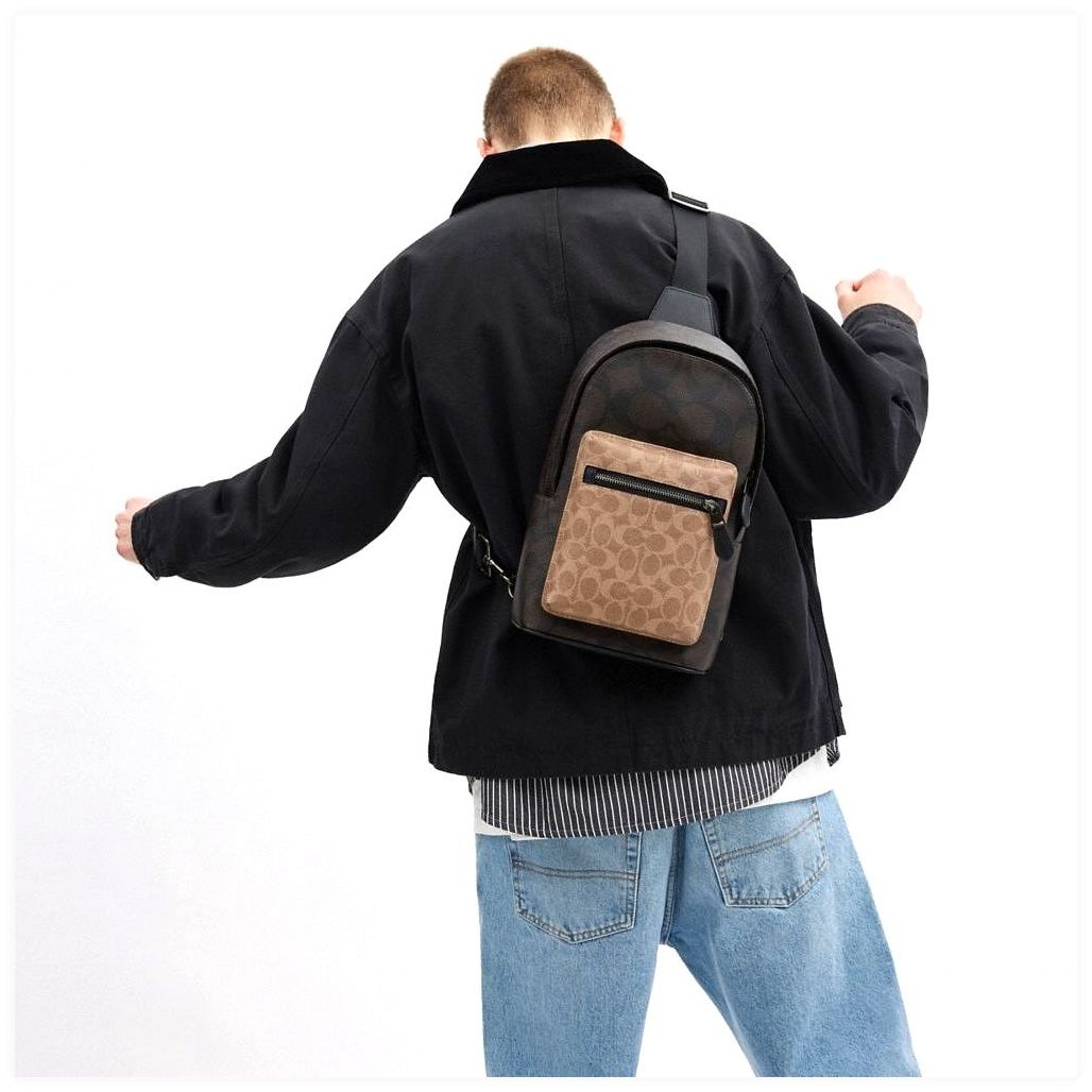 코치 West Pack In Blocked Signature Canvas 이미지